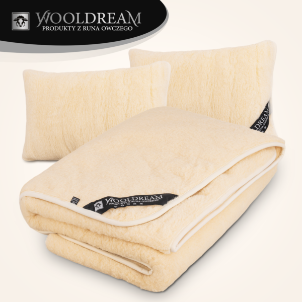 Komplet pościeli (3-częściowy) z wełny owczej Merynos Australijski Wooldream