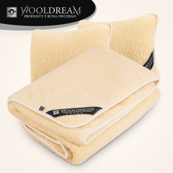 Komplet pościeli (3-częściowy) z wełny owczej Merynos Australijski Tumbler Wooldream