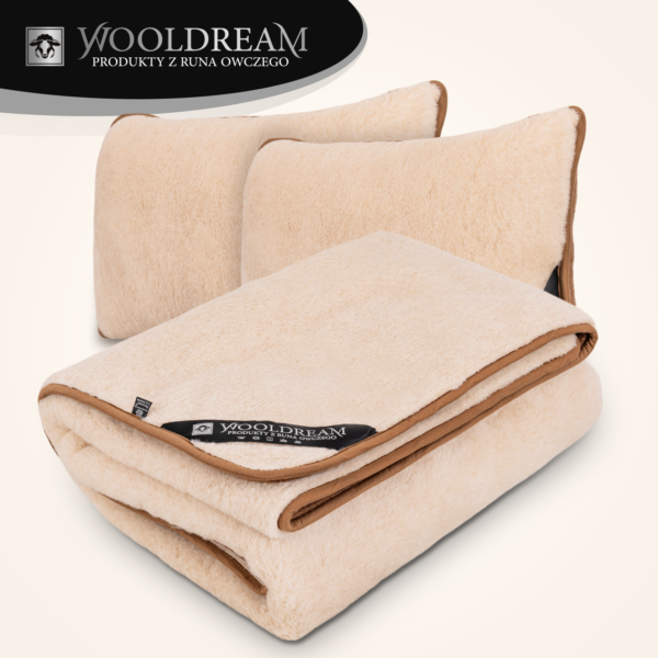 Komplet pościeli (3-częściowy) wełniany z domieszką wełny wielbłądziej Camel Wooldream