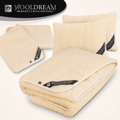 Komplet pościeli (4-częściowy) z wełny owczej Merynos Australijski Wooldream