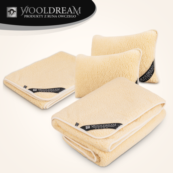 Komplet pościeli (4-częściowy) z wełny owczej Merynos Australijski Tumbler Wooldream