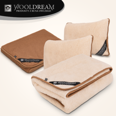Komplet pościeli (4-częściowy) wełniany z domieszką wełny wielbłądziej Camel Wooldream