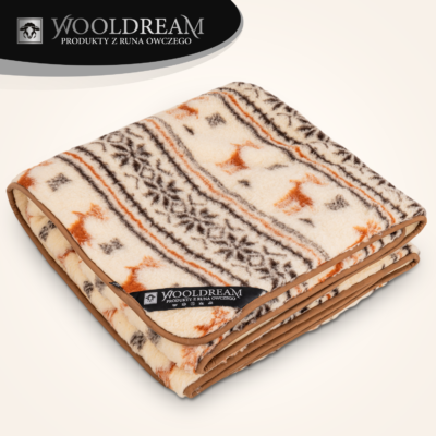 Kołdra z wełny owczej Merynos Australijski (wzór Renifer) Wooldream