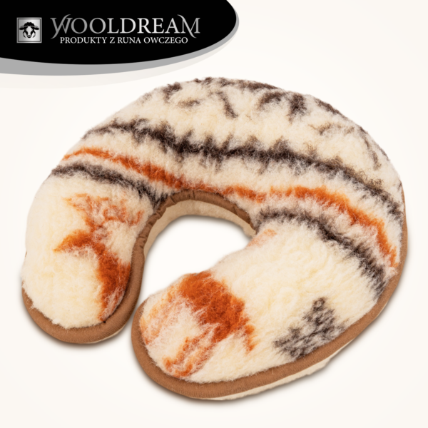 Poduszka wełniana rogal pod głowę Wooldream