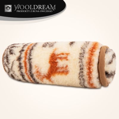 Poduszka wełniana podgłówek wałek pod głowę Wooldream