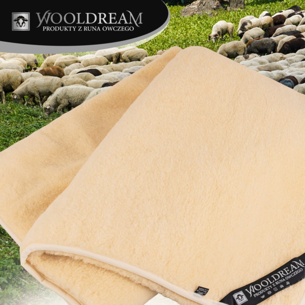 Koc/narzuta z wełny owczej Merynos Australijski Wooldream