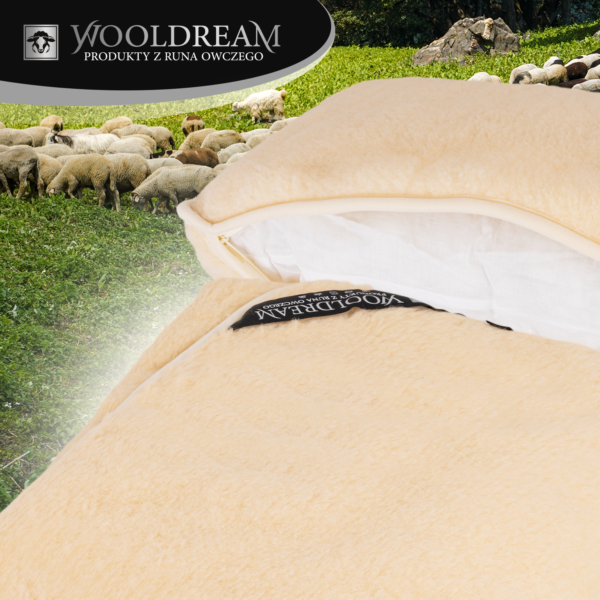 Komplet pościeli (3-częściowy) z wełny owczej Merynos Australijski Wooldream