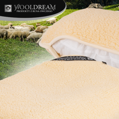 Komplet pościeli (3-częściowy) z wełny owczej Merynos Australijski Tumbler Wooldream