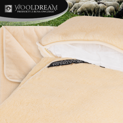 Komplet pościeli (4-częściowy) z wełny owczej Merynos Australijski Wooldream