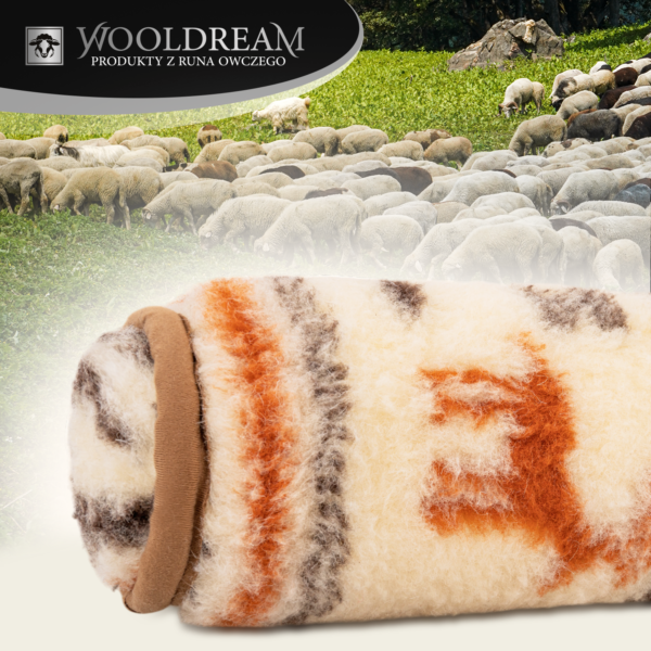 Poduszka wełniana podgłówek wałek pod głowę Wooldream