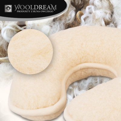 Poduszka wełniana rogal pod głowę Wooldream