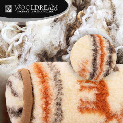Poduszka wełniana podgłówek wałek pod głowę Wooldream