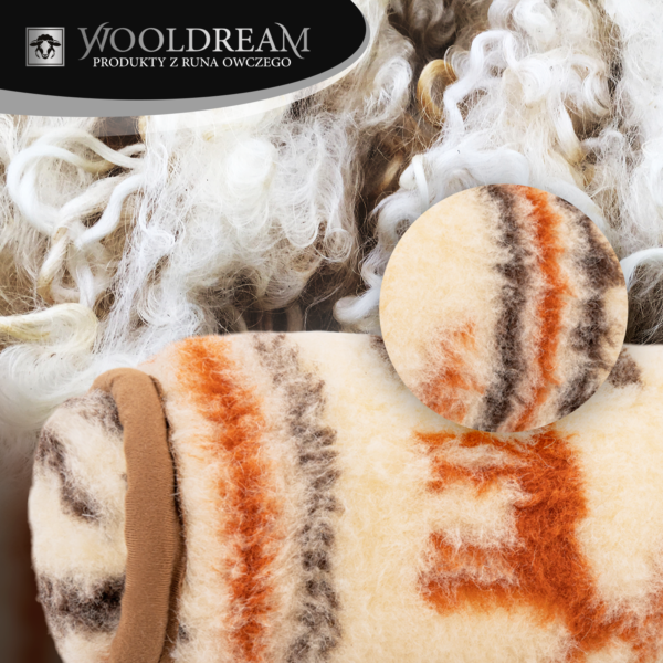Poduszka wełniana podgłówek wałek pod głowę Wooldream