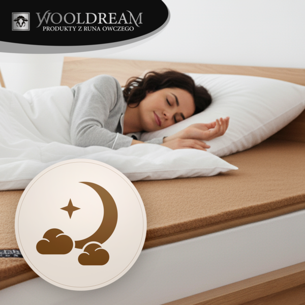 Prześcieradło wełniane z domieszką wełny wielbłądziej Camel Wooldream
