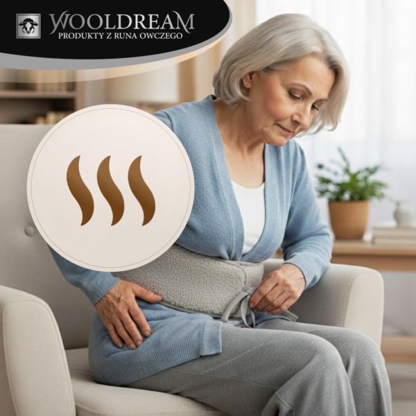 Pas lędźwiowy na kręgosłup ocieplający wełniany Wooldream
