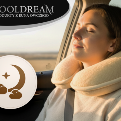 Poduszka wełniana rogal pod głowę Wooldream