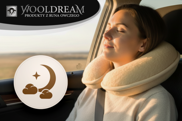 Poduszka wełniana rogal pod głowę Wooldream