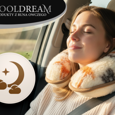 Poduszka wełniana rogal pod głowę Wooldream