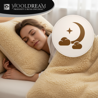 Poduszka z wełny owczej Merynos Australijski Tumbler Wooldream