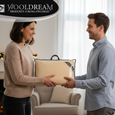 Koc/narzuta z wełny owczej Merynos Australijski Wooldream