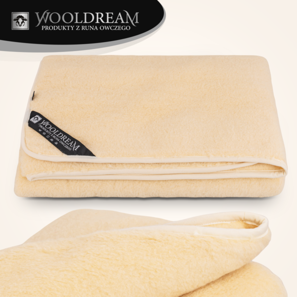 Koc/narzuta z wełny owczej Merynos Australijski Wooldream
