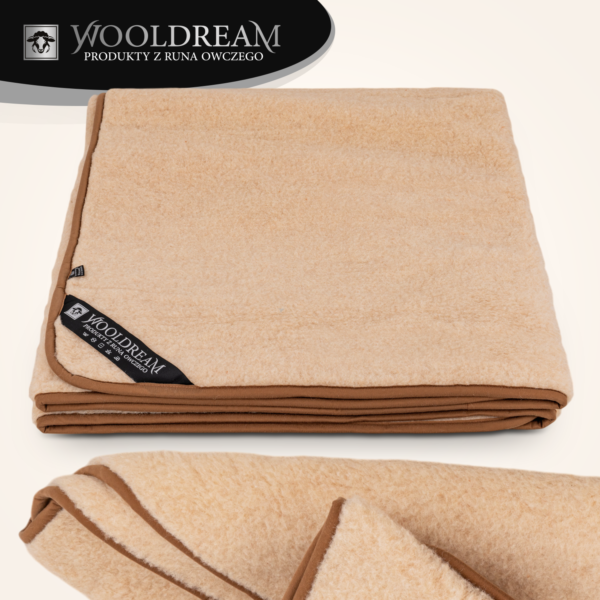 Koc/narzuta z wełny owczej Merynos Australijski Wooldream