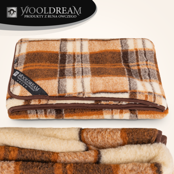 Koc/narzuta z wełny owczej Merynos Australijski Wooldream