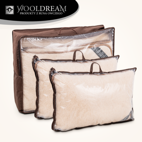 Komplet pościeli (3-częściowy) wełniany z domieszką wełny wielbłądziej Camel Wooldream