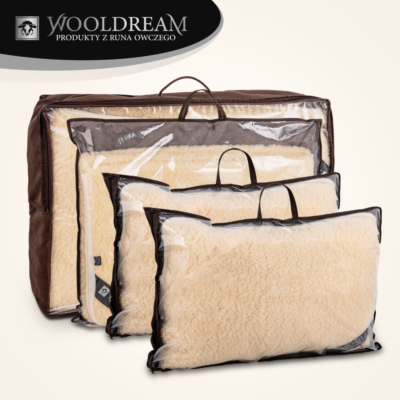 Komplet pościeli (4-częściowy) z wełny owczej Merynos Australijski Tumbler Wooldream