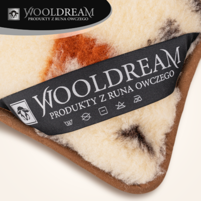Poduszka z wełny owczej Merynos Australijski (wzór Renifer) Wooldream
