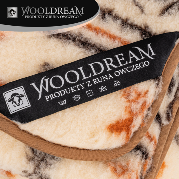 Komplet pościeli (3-częściowy) z wełny owczej Merynos Australijski (wzór Renifer) Wooldream