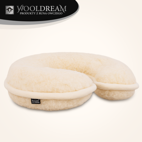 Poduszka wełniana rogal pod głowę Wooldream