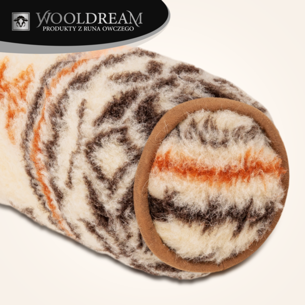 Poduszka wełniana podgłówek wałek pod głowę Wooldream