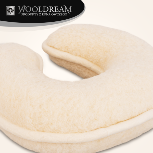Poduszka wełniana rogal pod głowę Wooldream