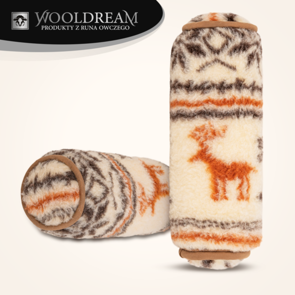 Poduszka wełniana podgłówek wałek pod głowę Wooldream