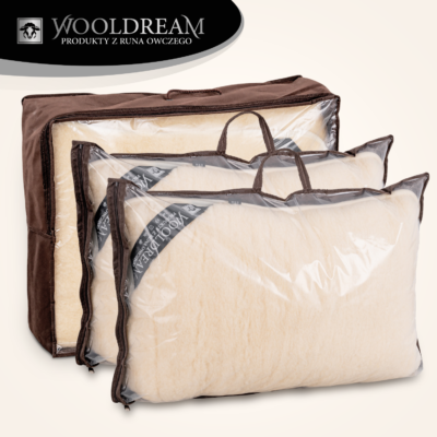 Komplet pościeli (3-częściowy) z wełny owczej Merynos Australijski Wooldream