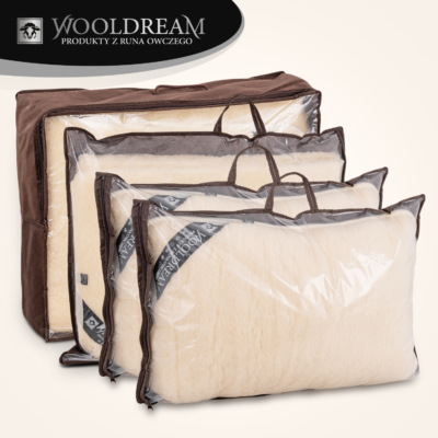 Komplet pościeli (4-częściowy) z wełny owczej Merynos Australijski Wooldream