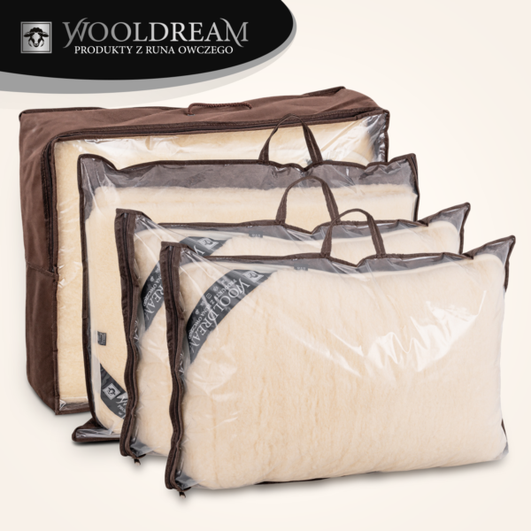 Komplet pościeli (4-częściowy) z wełny owczej Merynos Australijski Wooldream