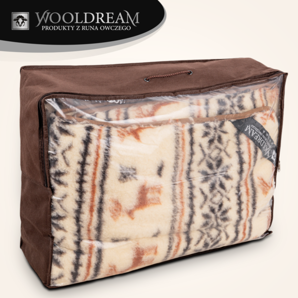 Kołdra z wełny owczej Merynos Australijski (wzór Renifer) Wooldream