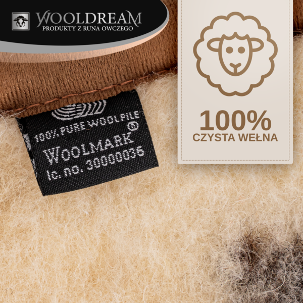 Komplet pościeli (3-częściowy) z wełny owczej Merynos Australijski (wzór Renifer) Wooldream