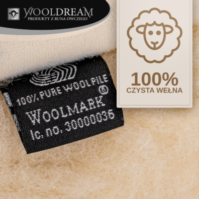 Poduszka wełniana rogal pod głowę Wooldream