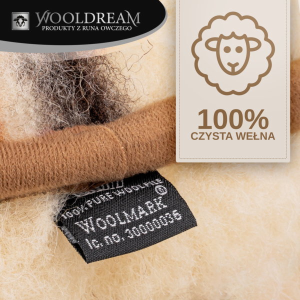 Poduszka wełniana rogal pod głowę Wooldream