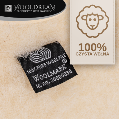 Poduszka wełniana podgłówek wałek pod głowę Wooldream