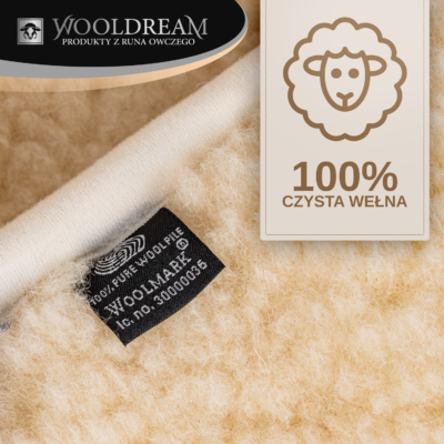 Ochraniacz na metarac z wełny owczej Merynos Australijski Tumbler Wooldream