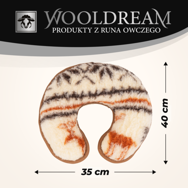 Poduszka wełniana rogal pod głowę Wooldream
