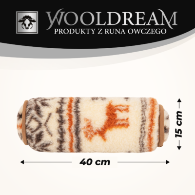 Poduszka wełniana podgłówek wałek pod głowę Wooldream
