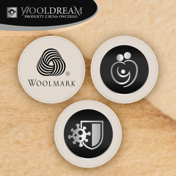 Komplet pościeli (3-częściowy) z wełny owczej Merynos Australijski Wooldream