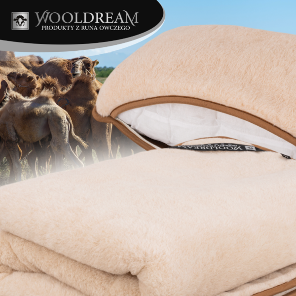 Komplet pościeli (3-częściowy) wełniany z domieszką wełny wielbłądziej Camel Wooldream