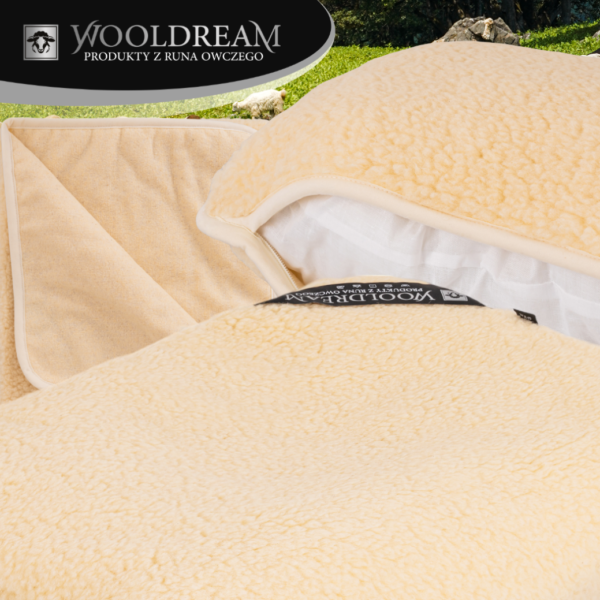 Komplet pościeli (4-częściowy) z wełny owczej Merynos Australijski Tumbler Wooldream