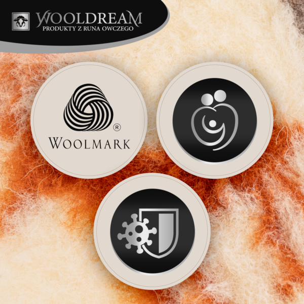 Poduszka wełniana rogal pod głowę Wooldream